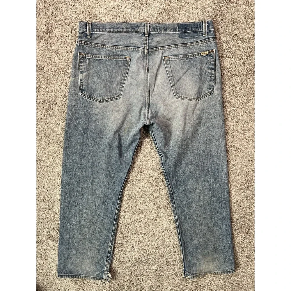 Levi Strauss Signature Mens 40x30 Blue Regular Fit Straight Cut Leg Denim Jeans